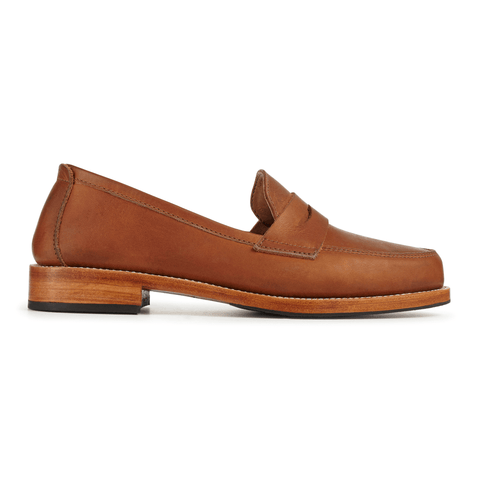 women's comfortable leather penny loafers
