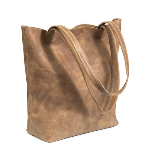 handmade leather tote bag